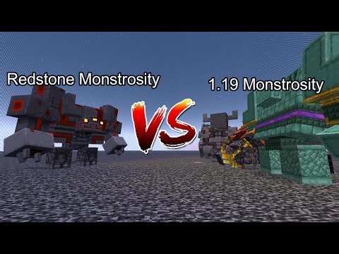 Redstone Monstrosity (Goety) vs 1.19 Monstrosity Minecraft Mob Battle