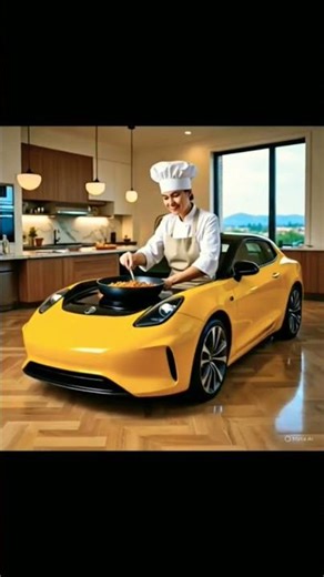 "Meta AI Animated Video | Luxury Car & Chef Cooking in Cartoon Style 🍳🚗🔥"