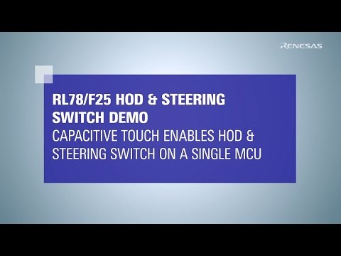RL78/F25の静電容量タッチ機能を用いたハンズオン/オフ検出とステアリングスイッチデモ