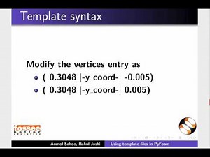 Using Template files in PyFoam - English