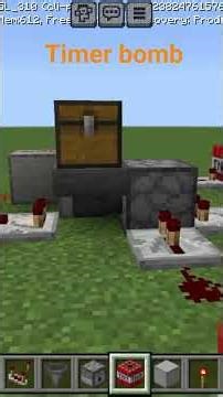 how to make timer bomb in Minecraft # Minecraft #short
