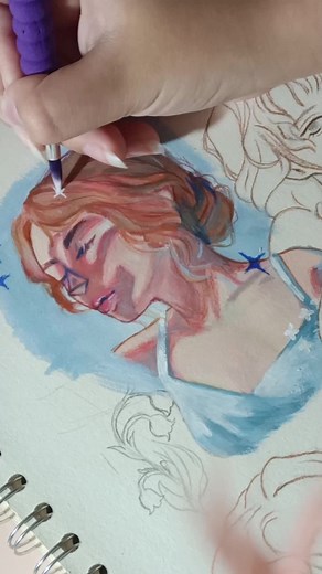 Lighting study ✨✨ #paintingprocess #gouache #artist #traditionalart #gouachepainting