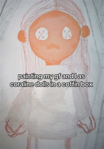 Coraline-Inspired Art: Painting in a Coffin Box