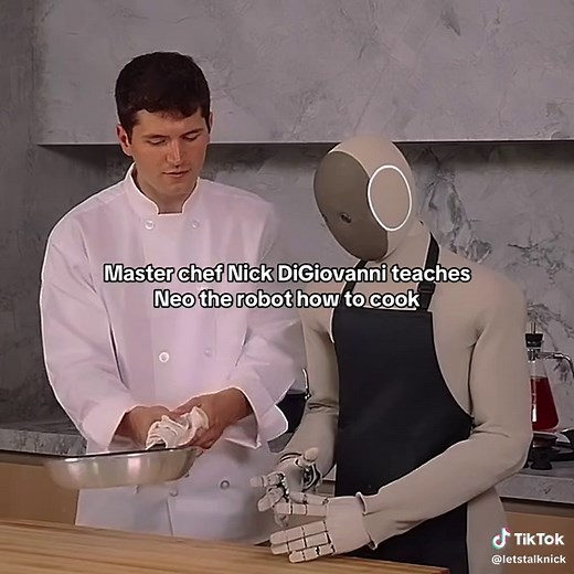 Master Chef Nick DiGiovanni Teaches Cooking to Neo Robot
