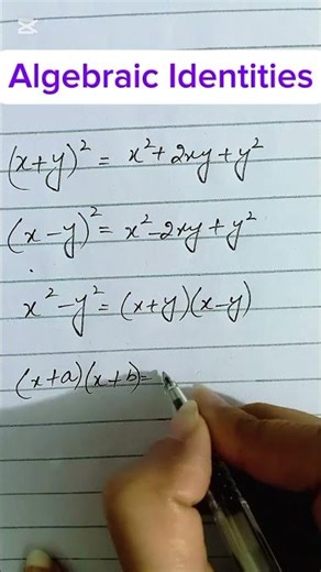 algebraic identities .. class 10 math