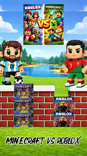 Roblox Ronaldo vs Minecraft Messi #football #roblox