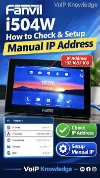 Fanvil i504w : Check and setup manual IP address