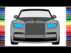 How to draw Rolls Royce Phantom front view