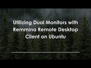 Utilizing Dual Monitors with Remmina Remote Desktop Client on Ubuntu
