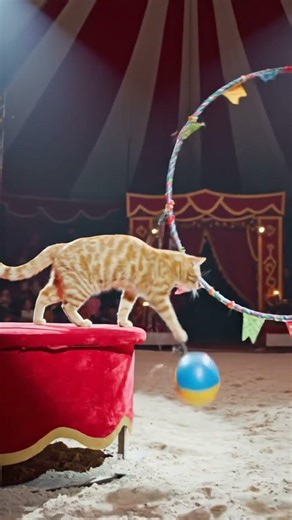 Circus Wali Cat 🐱✨The Amazing Circus Cat 🎭🐾Super Star Circus Kitty 🌟🎪Magic Show Cat 🐱🎩Sherni of the