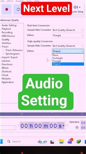 Audacity Realtime Conversion VS High Quality Conversion #Shorts #Audioeditng. #audacity