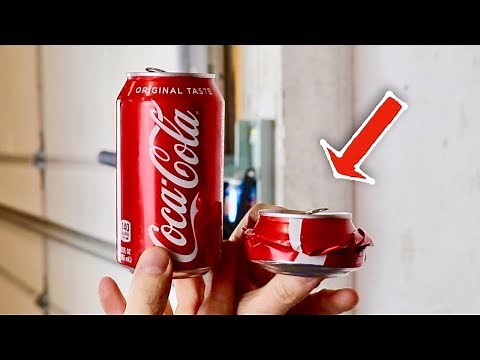 CRUSHING SODA CANS - SATISFYING VIDEO!