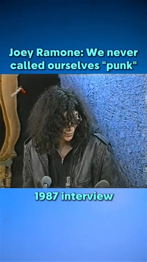Joey Ramone: We never called ourselves "punk" #joeyramone #ramones #interview #80spunk #punklegend