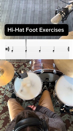 5 exercises to prepare your hi-hat foot to play hi-hat openings #basicdrumlessons