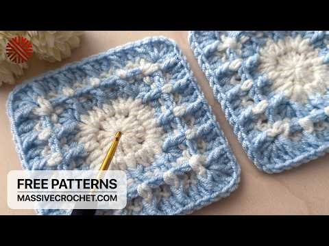 Crochet a VERY EASY Granny Square for Beginners 🩵