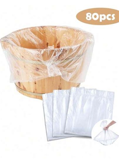 10/80pcs Foot Baths Bags,Disposable Foot Tub Liner Portable Bath Basin Bags, Plastic Pedicure Spa Bags,Thin Large Foot Bath Liners Disposable Pedicure Liners For Foot Pedicure Spa Hotel Home Use,Foot Care Toools,Foot Baths & Spas Accessories,Foot Soak Tub Bath Bags For Travel | SHEIN