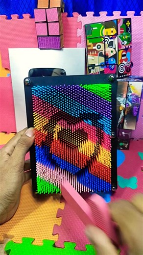 the process of making a heart sign on a 3D board #shorts #3d