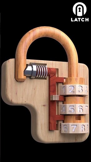 Wooden Padlock | Combination Padlock | 3 Digit Padlock - Clip 49