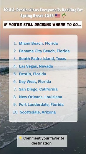 10 U S Destinations Everyone Is Booking For Spring Break 2026 🇺🇸🌴 5 #travelsmart #travelspringbreak