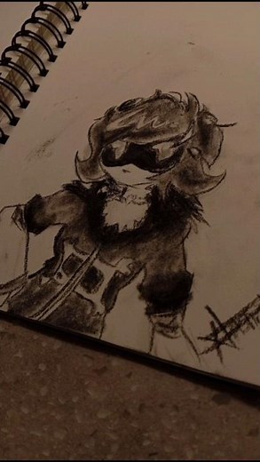 Drawing Uzi from murder drones using charcoal| Day-153 Drawing Everyday #art #charcoalart