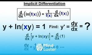 Mind Luster - Learn Calculus 1 Ch 5 1 Derivative of e x and lnx 19 of 24 What is Implicit Differentiation