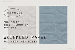 Wrinkled Paper Pack – 70+ PNG Files, a Texture Graphic by J.Studio