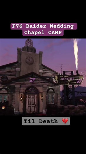 Fallout 76 Raider Wedding Chapel CAMP #fallout #fallout76