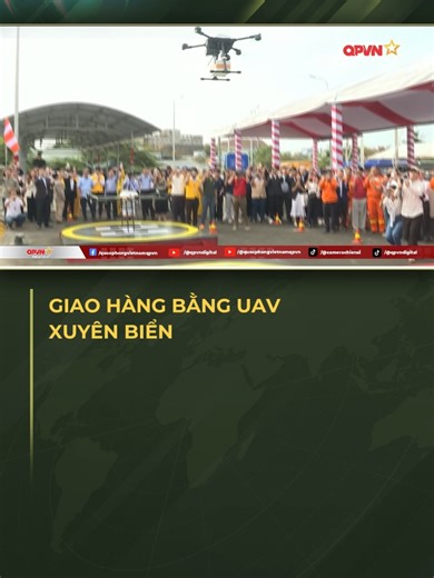GIAO HÀNG BẰNG UAV XUYÊN BIỂN Được Bộ Quốc phòng cấp phép, tại xã Cần Giờ, Sở Khoa học và Công nghệ TP.HCM phối hợp Vietnam Post và CT Group khai trương tuyến vận chuyển bưu chính vượt biển bằng UAV kết nối Cần Giờ – Vũng Tàu, đánh dấu bước tiến mới của logistics thông minh và kinh tế số. #qpvn #qpvndigital