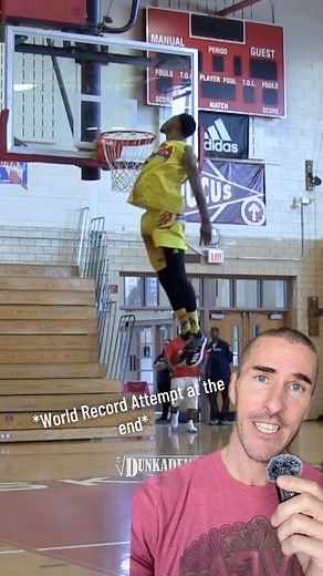 He almost dunked 12 feet with 2 hands! #dunkademics #dunk | Billy Dunkademics