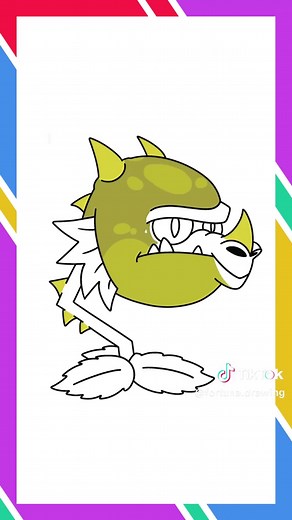 Drawing Snapdragon from Plants vs. Zombies