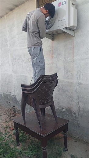 Lg split ac Installation #acwork #acfitting | graduate_ac_technician