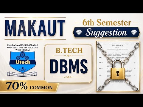 DBMS - Database Management System 6th Semester suggestion MAKAUT