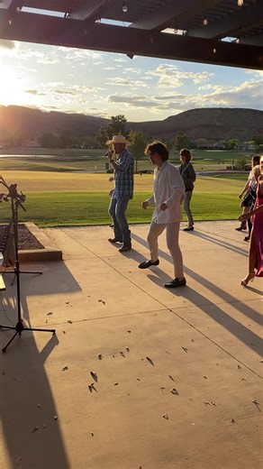 The sun was perfect for these videos right on the southern Utah golf course at. Bloomington country club western night. It was so fun. We did a lot of dances and tutorials I can post. The dance is called Shakin ur southsiden by Line Dance Fitness with Brooke. #linedance #utah | Eric Dodge