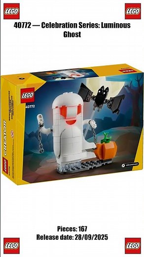 LEGO 40772 Luminous Ghost – Halloween GWP 2025 🎃 #shorts