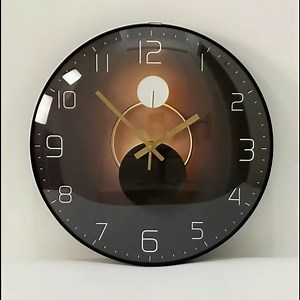 12 Inch Wall Clock Silent Non-Ticking Modern Wall Clocks Battery Operated - Analog Classic Clock?Black Metal Frame Clock Decorative