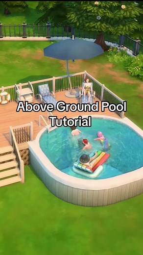 How to make an above ground pool in the sims! #eacreatornetwork #sims4 #sims #simstok #sims4buildhacks #sims4tipsandtricks #simsbuildideas #dizzymisslizzy_ #twitchstreamer