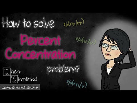 How to solve Percent concentration problem? | Percent mass concentration - Dr K