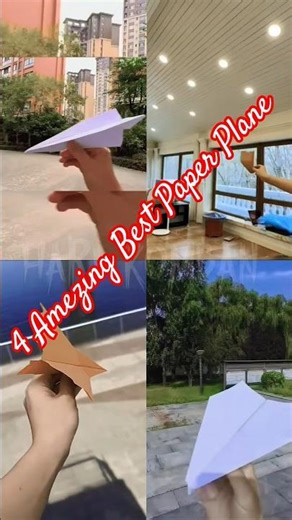 4 Amezing Best Paper Plane | Making IdeasEasy To Make Paper Plane Toys #shorts