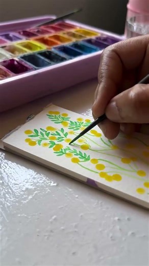 Easy Gouache Bookmark Tutorial | Quick Painting Hack #menorahcreatif #menorahsketchbook #ytshorts