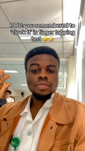 This is the finger tapping test. It’s often used in neurological examinations. It’s part of the cerebella and motor coordination exam to test for; •Fine motor control •Coordination •Speed and rhythm • Possible issues with Parkinsonism or peripheral nerve problems #gabbyshades #medicina #medicine | Gabby Shades