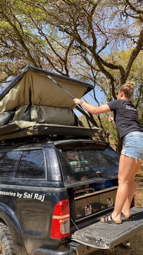 Rooftop tent overlanding journey: Scenic views, comfort, and wilderness fun