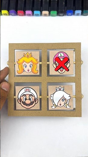 Super Mario Galaxy Cardboard Spinning Challenge Game Cardboard Crafts Ideas Game #supermario