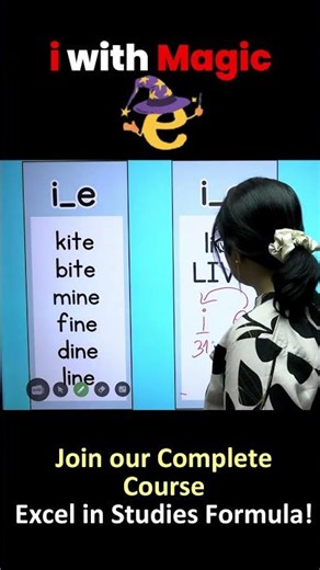 i with Magic 'e' | How to Teach Phonics to Kids | Phonics Sounds for Beginners #shorts #phonics