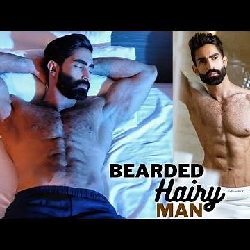 Bearded Hairy Man | Handsome Masculine Bodybuilder