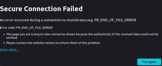 Is musicbrainz.org down?