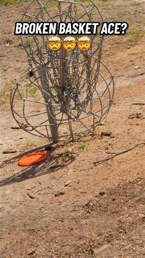Almost aced on a broken basket?! #discgolf #shorts