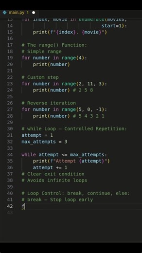 Python loops #python #programming #coding #teachcommunity