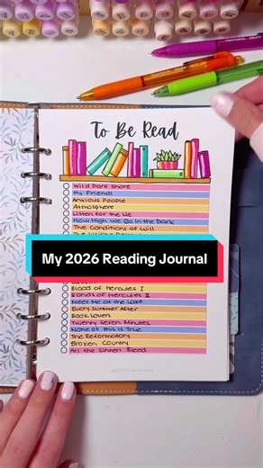 My reading journal for 2026!! I’m so excited to start filling this out 🥰 What books are on your TBR? 📚 What was your favourite book of 2025? 📖 #bulletjournal #reading #booktok #journaling #2026