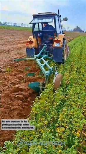 Field Plowing Process with Modern Tractor #agritech