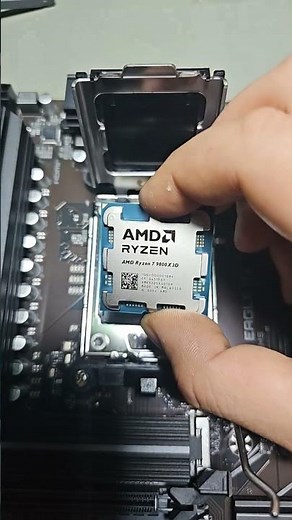 Installing AMD Ryzen 7 9800X3D #amd #gaming #asmr #pcmasterrace